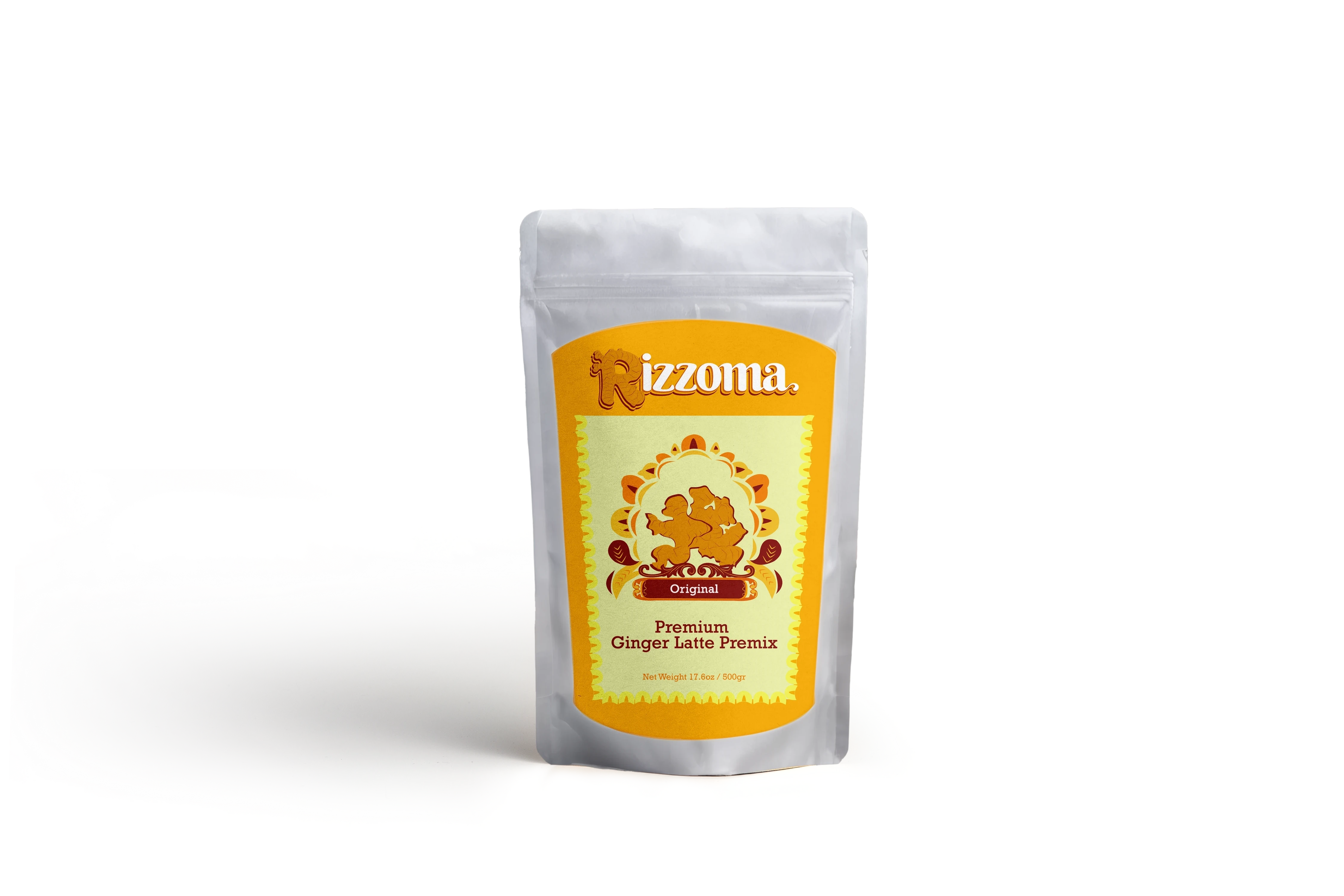 Picture of a pouch of Ginger Latte premix